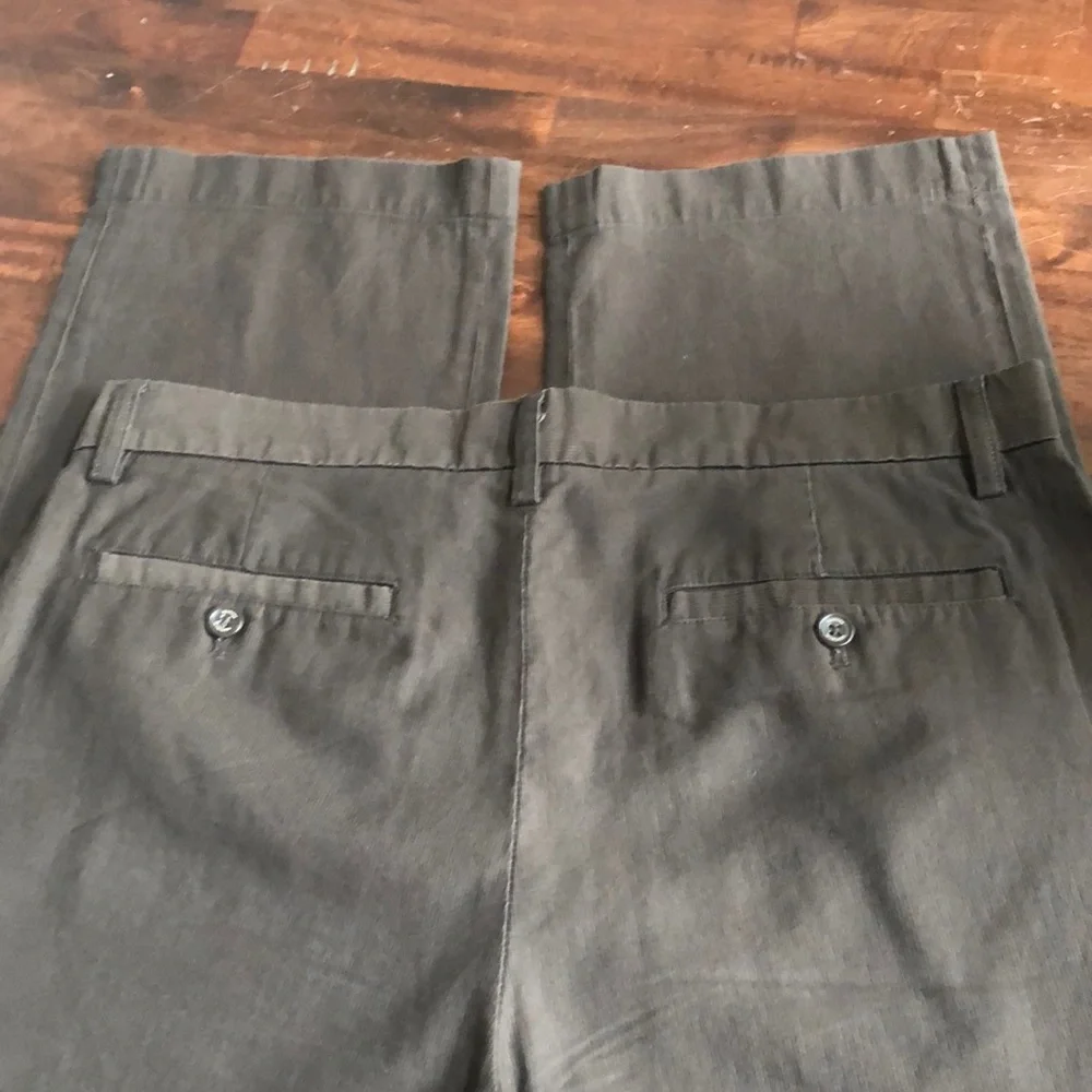 Banana Republic Men's Olive Green Tan Brown Corduroy Straight Leg Pants Sz 34/32